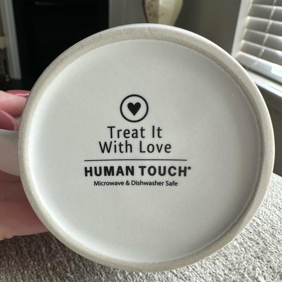 Human Touch Ceramic Mug, Treat it with Love, White with Stick Figure Graphic - Picture 6 of 6